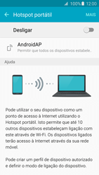 Samsung Galaxy S6 Edge - Internet no telemóvel - Como partilhar os dados móveis -  6 