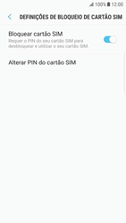 Samsung Galaxy S6 Edge - Android Nougat - Segurança - Como ativar o código PIN do cartão de telemóvel -  9 
