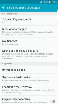 Samsung Galaxy S6 Edge + - Segurança - Como ativar o código de bloqueio do ecrã -  12 