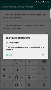 Samsung Galaxy S6 Edge + - Aplicações - Como configurar o WhatsApp -  11 