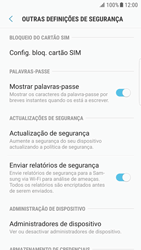 Samsung Galaxy S6 Edge - Android Nougat - Segurança - Como ativar o código PIN do cartão de telemóvel -  6 