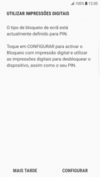 Samsung Galaxy S6 Edge - Android Nougat - Segurança - Como ativar o código de bloqueio do ecrã -  11 