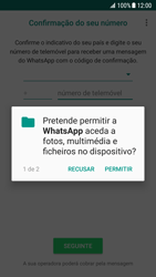 Samsung Galaxy S7 - Android Nougat - Aplicações - Como configurar o WhatsApp -  7 