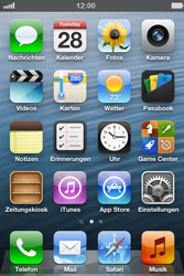Apple iPhone 4S mit iOS 6 - Anrufe und Kontakte - Mobilbox konfigurieren - Schritt 1