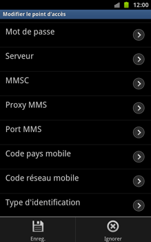 Samsung N7000 Galaxy Note - MMS - Configuration manuelle - &Eacute;tape 10 