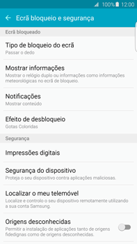 Samsung Galaxy S6 Edge + - Segurança - Como ativar o código de bloqueio do ecrã -  5 