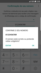Samsung Galaxy S6 Edge - Android Nougat - Aplicações - Como configurar o WhatsApp -  11 