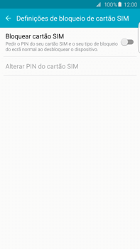 Samsung Galaxy S6 Edge + - Segurança - Como ativar o código PIN do cartão de telemóvel -  7 
