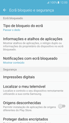 Samsung Galaxy S6 Android M - Segurança - Como ativar o código de bloqueio do ecrã -  5 