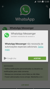 Samsung Galaxy S6 Edge + - Aplicações - Como configurar o WhatsApp -  7 