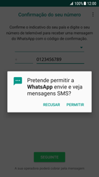 Samsung Galaxy S7 - Android Nougat - Aplicações - Como configurar o WhatsApp -  13 