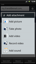 Sony Ericsson Xperia Arc S - Email - sending an email message - Step 11 