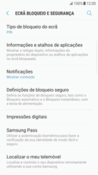 Samsung Galaxy S6 Edge - Android Nougat - Segurança - Como ativar o código de bloqueio do ecrã -  12 