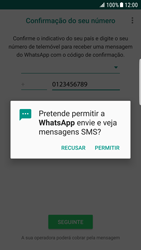 Samsung Galaxy S6 Edge - Android Nougat - Aplicações - Como configurar o WhatsApp -  13 