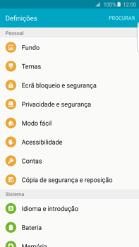 Samsung Galaxy S6 Edge + - Repor definições - Como repor definições de fábrica do telemóvel -  5 