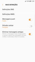 Samsung Galaxy S6 Edge - Android Nougat - SMS - Como configurar o centro de mensagens -  7 