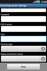 Samsung S5830 Galaxy Ace - Email - manual configuration - Step 9 