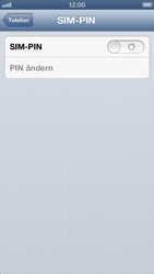 Apple iPhone 5 - Basisfunktionen - SIM-PIN aktivieren und ändern - Schritt 5