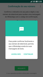 Samsung Galaxy S7 - Android Nougat - Aplicações - Como configurar o WhatsApp -  12 