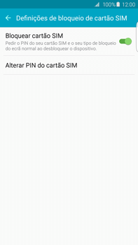 Samsung Galaxy S6 Edge + - Segurança - Como ativar o código PIN do cartão de telemóvel -  9 