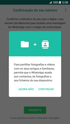 Samsung Galaxy S7 - Android Nougat - Aplicações - Como configurar o WhatsApp -  6 