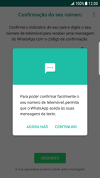Samsung Galaxy S6 Edge - Android Nougat - Aplicações - Como configurar o WhatsApp -  12 