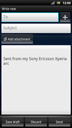 Sony Ericsson Xperia Arc S - Email - sending an email message - Step 5 