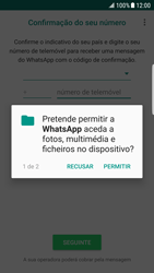 Samsung Galaxy S6 Edge - Android Nougat - Aplicações - Como configurar o WhatsApp -  8 