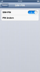 Apple iPhone 5 - Basisfunktionen - SIM-PIN aktivieren und ändern - Schritt 11