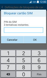 Samsung Galaxy J1 - Segurança - Como ativar o código PIN do cartão de telemóvel -  7 