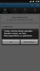 Sony Xperia S - Apps - Twitter einrichten - Schritt 9